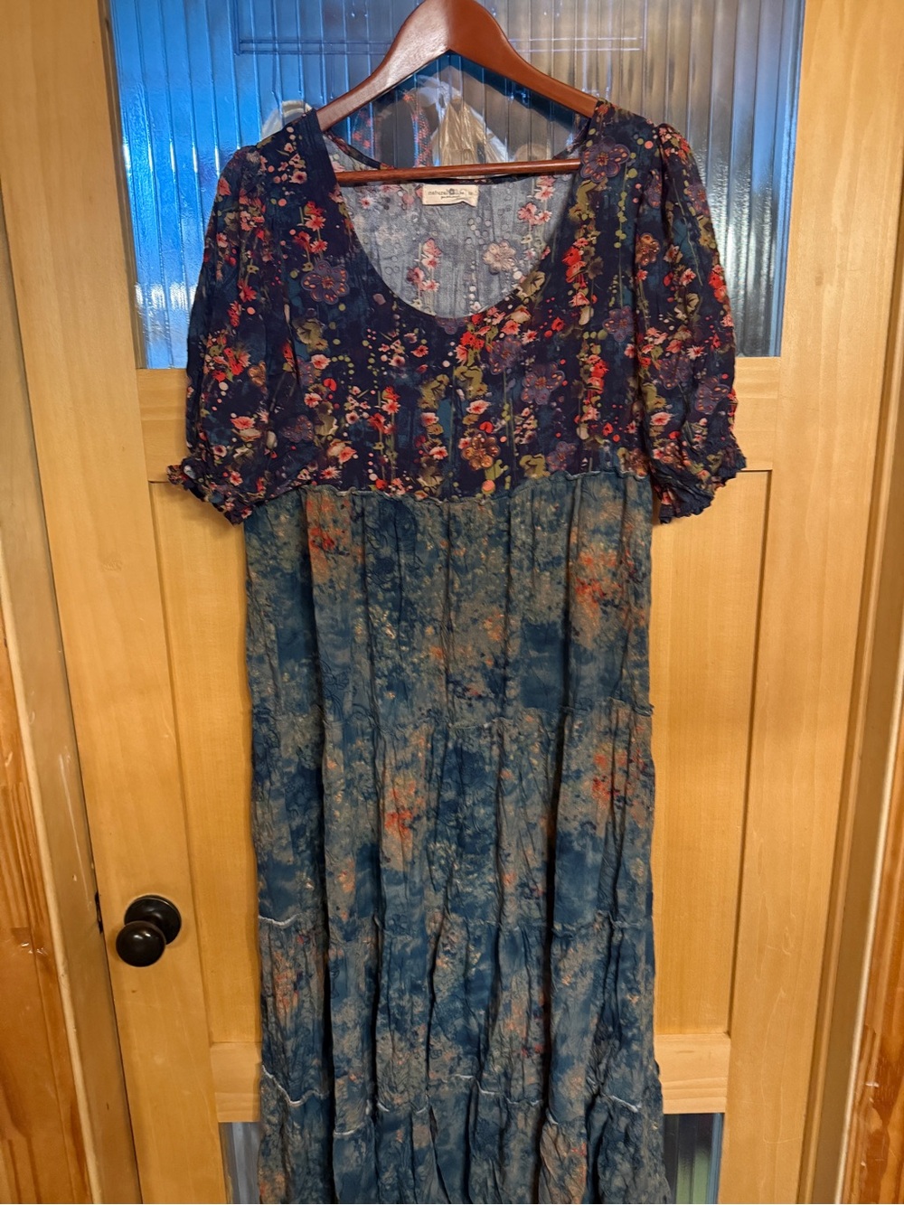 Natural Life Floral Tiered Dress Boho Cottagecore Size M Indie